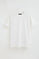 Camiseta blanca de cuello redondo con parche Polo Club