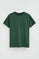 Camiseta verde botella de cuello redondo con parche Polo Club