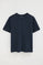 T-Shirt marineblau mit Mikrostruktur und Polo Club Patch
