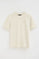 Gebroken wit T-shirt met microstructuur en Polo Club-patch