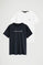 Pack hombre de dos camisetas blanca y azul marino con nuestros icónicos logos Polo Club