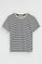 Camiseta a rayas azul marino y color crudo de corte regular con bordado Rigby Go