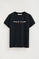 Camiseta azul marino de corte slim con bordado Established 2012 Polo Club
