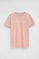 Camiseta rosa palo de corte slim con bordado Established 2012 Polo Club