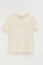 Camiseta color crema de manga corta con brillantes Polo Club