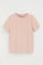 T-shirt rose pâle à manches courtes, coupe droite, avec logo Polo Club caoutchouté