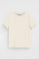 Kurzärmliges T-Shirt ecru mit gummiertem Polo Club Logo und geradem Schnitt