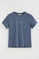 Camiseta azul denim de manga corta y corte recto con brillantes Polo Club