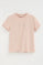 Camiseta color maquillaje de manga corta y corte recto con brillantes Polo Club