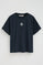 Camiseta azul marino de manga corta con bordado náutico Polo Club