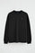 Zwart T-shirt met lange mouwen, regular fit en geborduurd Rigby Go-logo