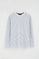 Camiseta de rayas blanca y azul royal de manga larga con bordado Rigby Go