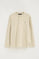 Camiseta beige de cuello panadero con bordado Rigby Go