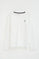 Camiseta blanca de manga larga y cuello pico con bordado Rigby Go
