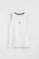 Camiseta sin mangas blanca de corte slim con bordado Rigby Go