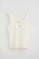 Gebroken wit slim fit tanktop met geborduurd Rigby Go-logo