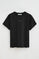 Camiseta negra de manga corta y corte regular con bordado Polo Club