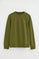 Sweatshirt moosgrün im Relaxed Fit mit Rigby Go Stickerei