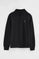 Sudadera negra de cuello alto con cremallera y bordado Rigby Go