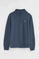 Sudadera azul denim de cuello alto con cremallera y bordado Rigby Go