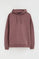 Sudadera rosa vino con capucha y bordado Rigby Go