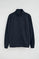 Sudadera azul marino de cuello alto con cremallera completa y bordado Rigby Go