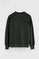 Sweatshirt schwarz mit Rundhalsausschnitt und Rigby Go Stickerei
