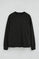 Sudadera negra con cuello redondo y parche Polo Club