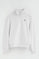 Sweatshirt weiß mit Zip-Kragen und Rigby Go Logo