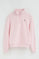 Sweatshirt rosa mit Zip-Kragen und Rigby Go Logo