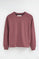 Felpa rosa vinaccia con maniche raglan e ricamo Rigby Go
