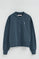 Cardigan bleu denim en tissu molleton avec broderie Rigby go