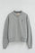 Cardigan gris chiné en tissu molleton avec broderie Rigby go