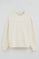 Sweatshirt ecru im Regular Fit mit Rundhalsausschnitt und Polo Club Stickerei