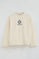 Bluza o prostym kroju w kolorze ecru, z logo Nautic Polo Club
