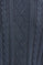 Zopfpullover denimblau mit Established 2012 Polo Club Relief-Stickerei