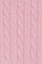 Maglione rosa a trecce con ricamo Rigby Go