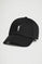 Casquette noire à six panneaux avec logo Rigby go