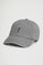 Gorra color asfalto con efecto lavado de seis paneles y logo Rigby Go