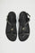 Sandalia bio Allegra negra con logo metálico Polo Club