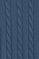 Jersey azul denim de punto trenzado en mezcla de lana con bordado Rigby Go