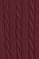Maroon cable-knit wool-blend jumper with Rigby Go embroidery