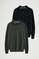Men’s half-zip wool-blend 2-pack jumpers in navy and grey marl with Rigby Go embroidery