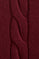 Pleciony sweter z mieszanki wełny w kolorze burgundowym, z logo Rigby Go