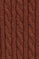 Jersey color terracota vigoré trenzado de cuello pico en mezcla de lana Rigby Go