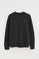 Zwarte sweater met relaxed fit, ronde hals en geborduurd Rigby Go-logo