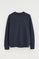 Marineblauwe sweater met relaxed fit, ronde hals en geborduurd Rigby Go-logo