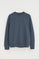 Sudadera azul denim de corte relajado con cuello redondo y bordado Rigby Go