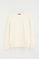 Gebroken witte sweater met relaxed fit, ronde hals en geborduurd Rigby Go-logo
