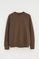 Sudadera marrón de corte relajado con cuello redondo y bordado Rigby Go